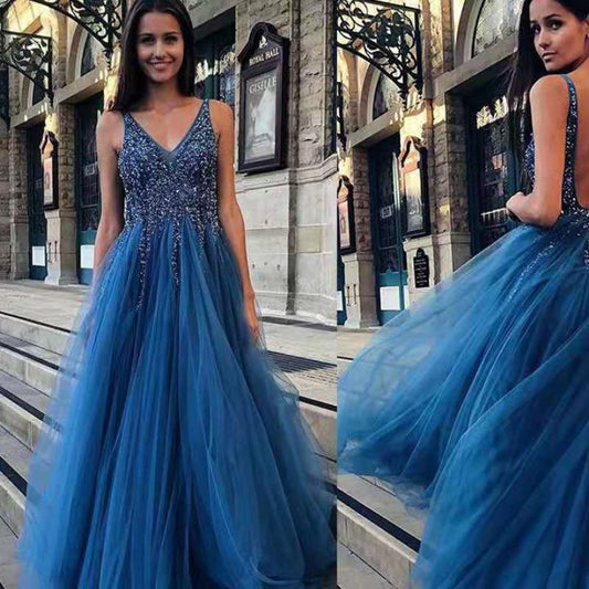 Deep V-Neck Printed Dress – Women’s Slim Fit Party, Office & Wedding Guest Dress