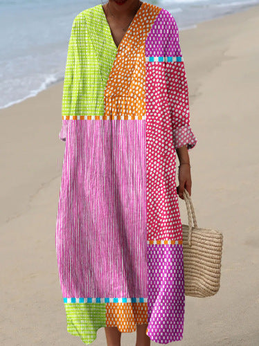 Elegant Loose Mid-Length Dress – Chic Minimalist Style for Women